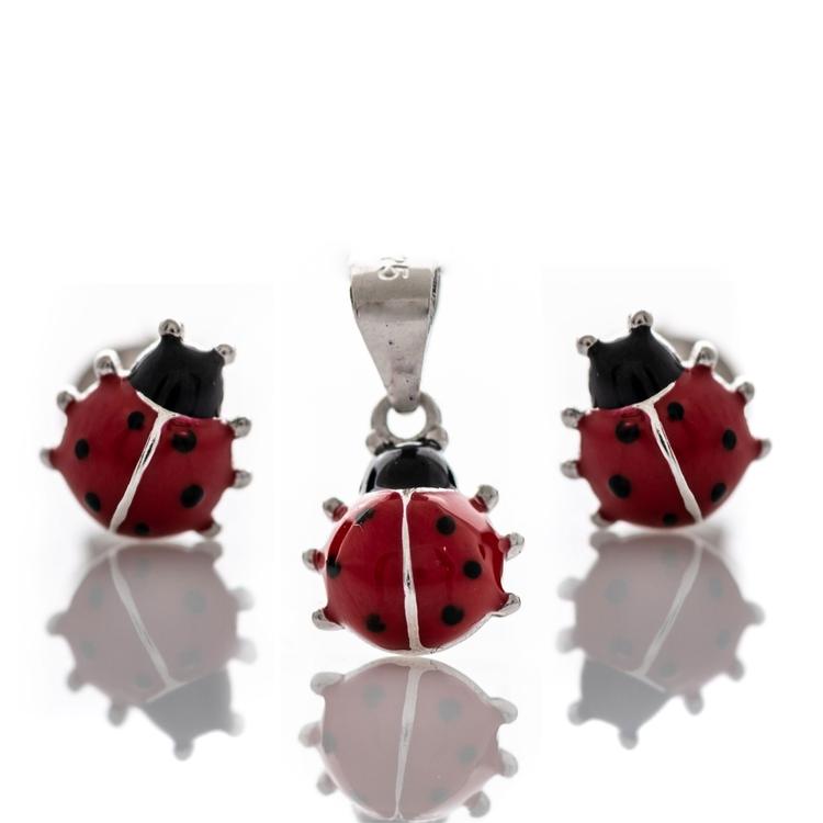 Children's Silver set - Ladybugs