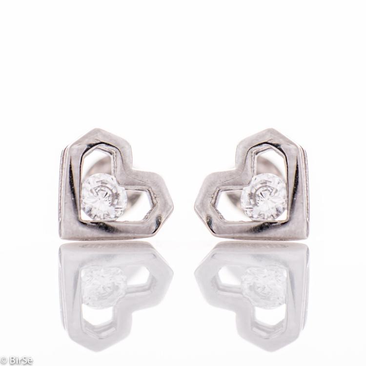  Silver earrings - Hearts