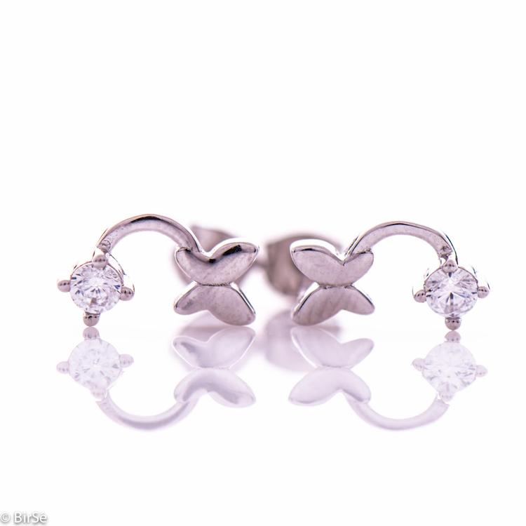 Silver Earrings - Butterflies