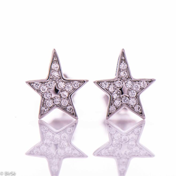 Silver Earrings - Stars