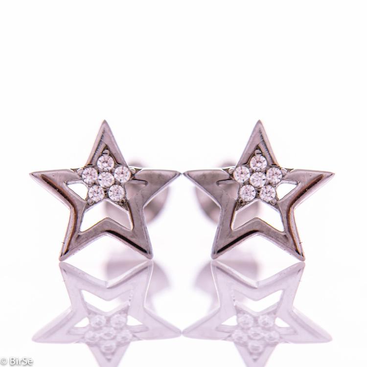 Silver Earrings - Stars