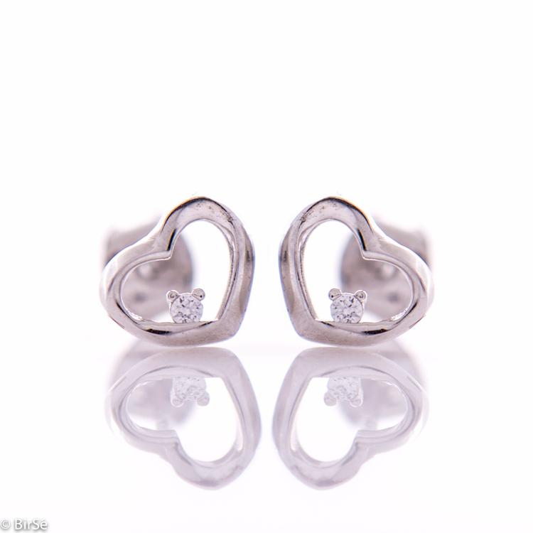 Silver Earrings - Hearts