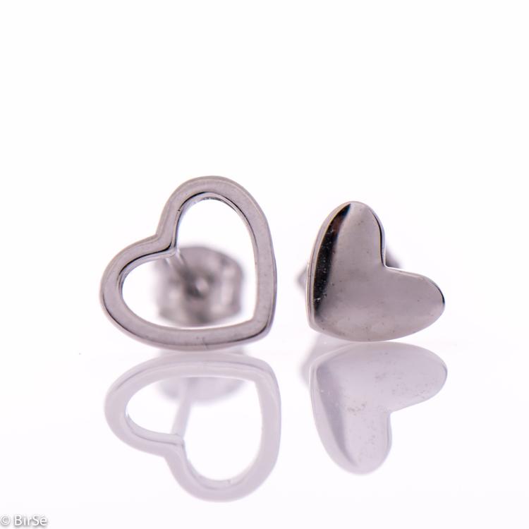 Silver Earrings - Hearts