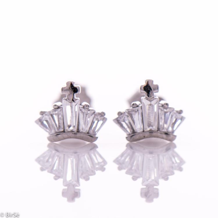 Silver earrings - Crowns