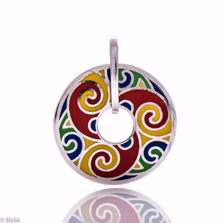 Silver pendant - Enamel 