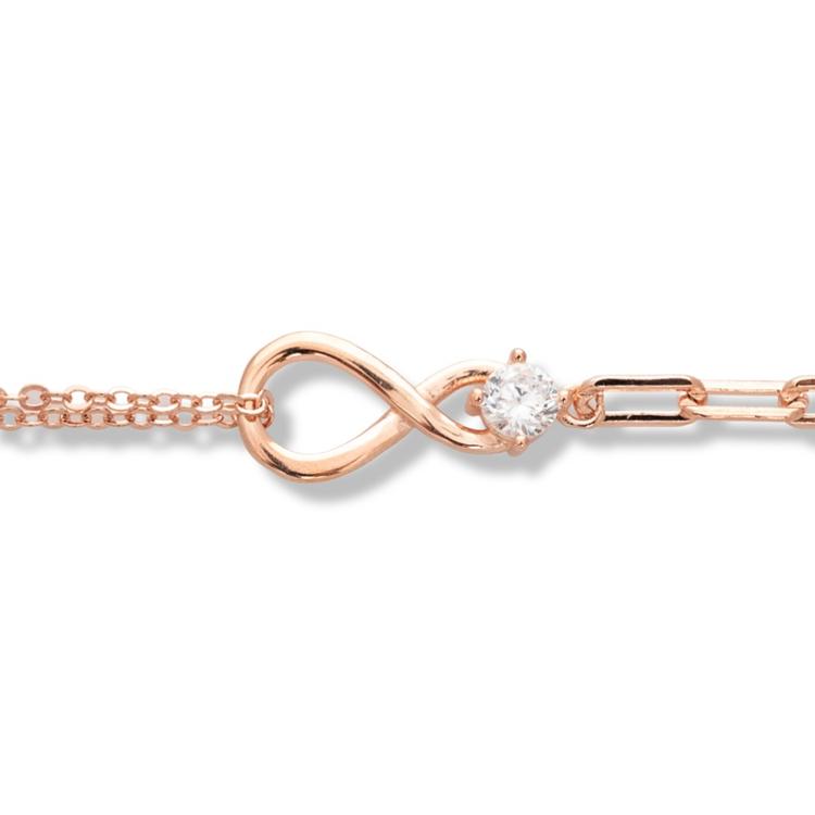 Silver Bracelet - Pink Infinity