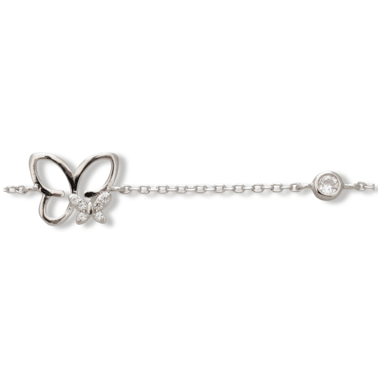 Silver bracelet - Butterflies