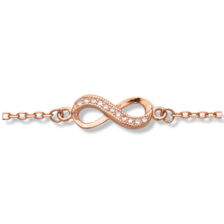 Silver Bracelet - Pink Infinity