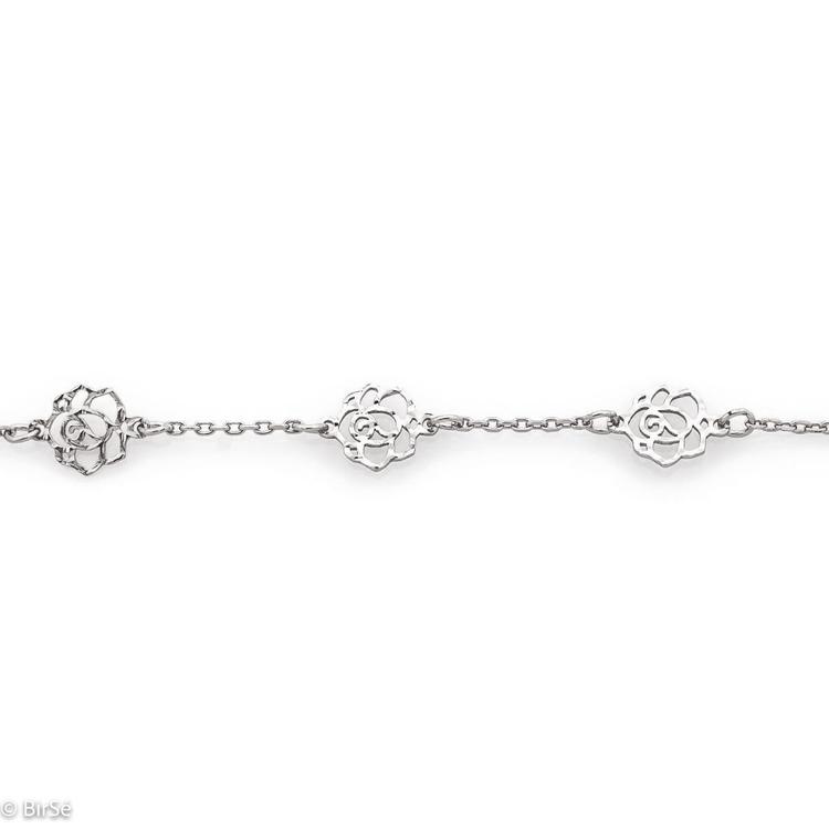 Silver bracelet - Roses