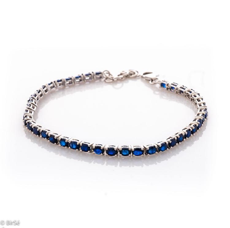 Silver bracelet - Natural Sapphires 14.00 ct.