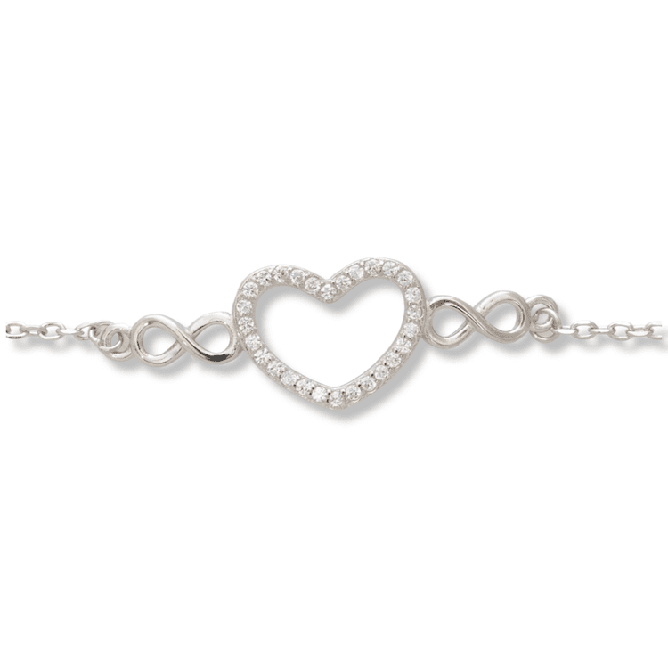 Silver bracelet - Heart § Infinity