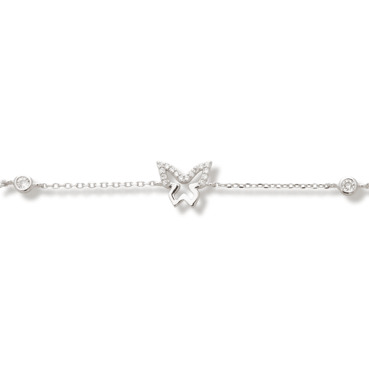 Silver bracelet - Enchanting butterfly