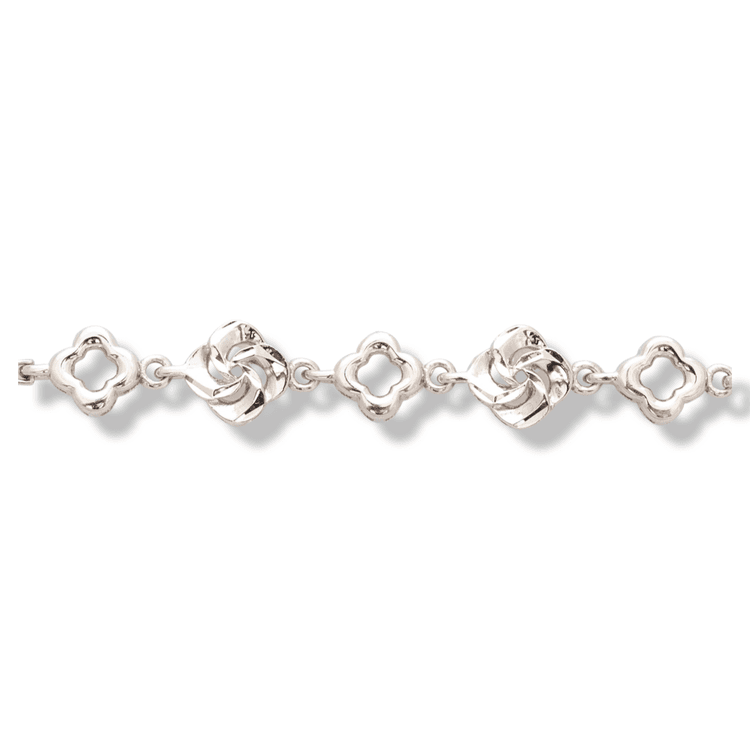 Silver bracelet - Flowers