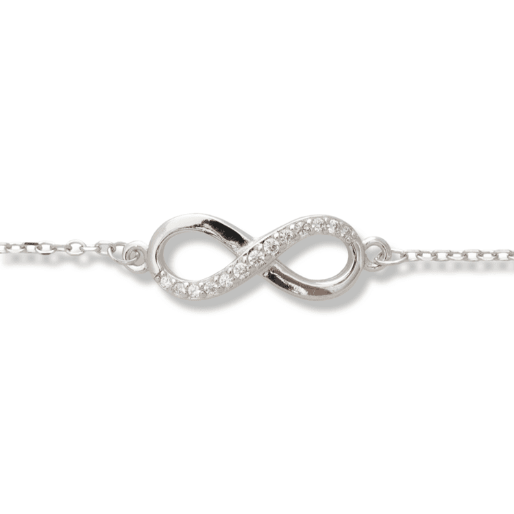 Silver Bracelet - Glitter and Infinity