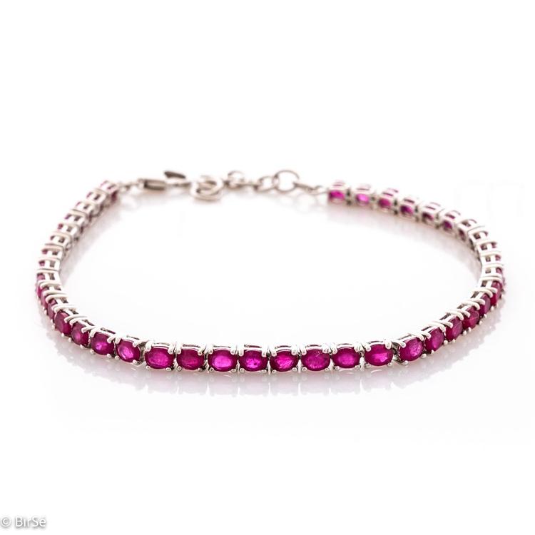 Silver bracelet - Natural Ruby 14.00 ct.