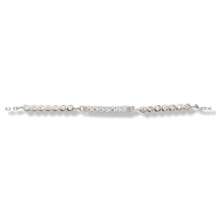 Silver bracelet - Tender zircons