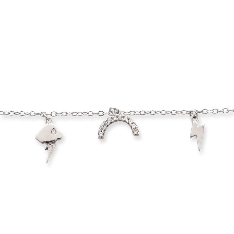 Silver ankle bracelet - Pendants