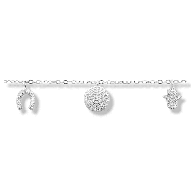 Silver bracelet - Talismans