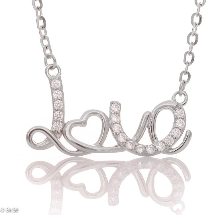 Silver necklace – LoVe