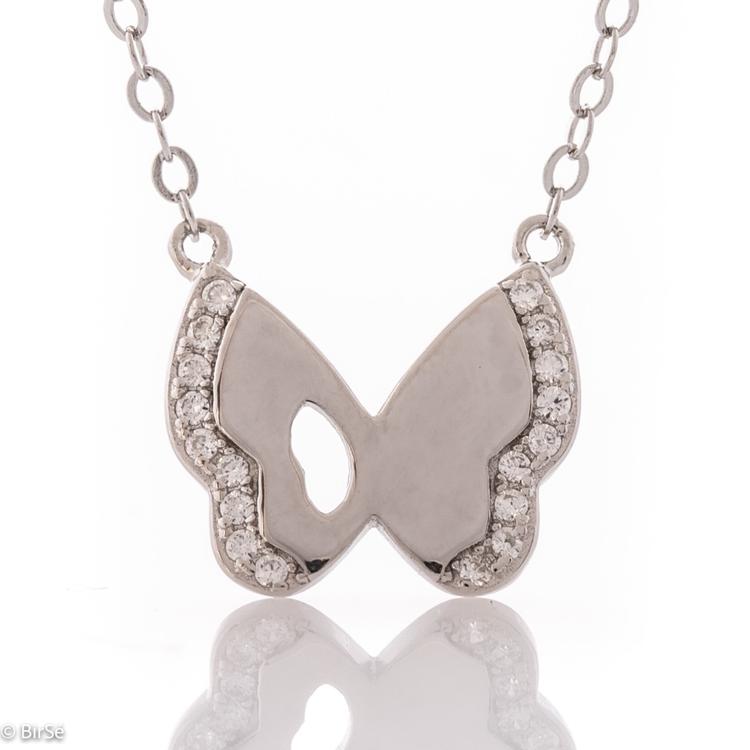 Silver necklace - Butterfly