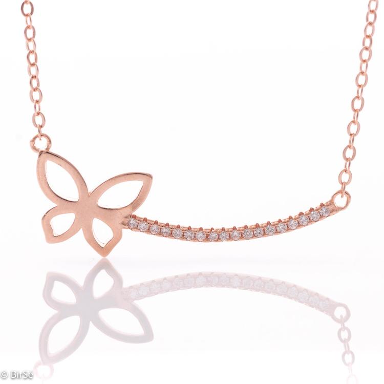 Silver necklace with Butterfly