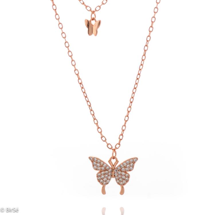 Silver necklace – Butterflies