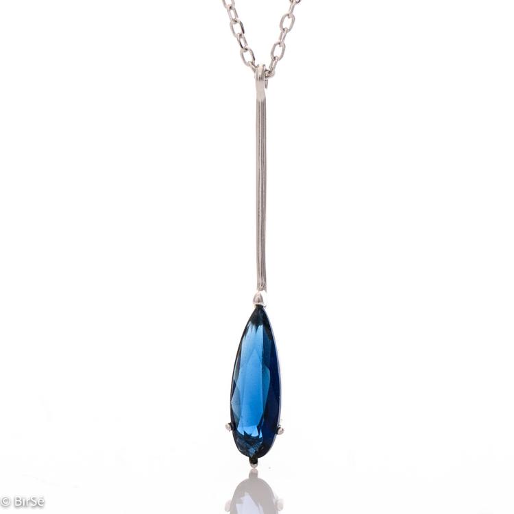 Silver Necklace - Blue Magic