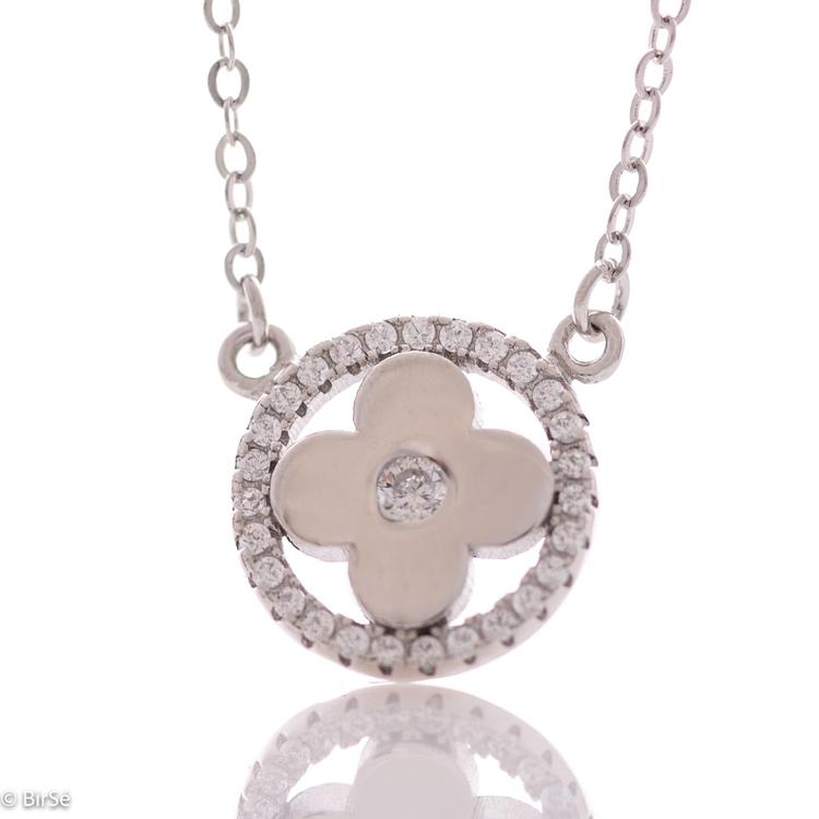 Silver necklace - Flower