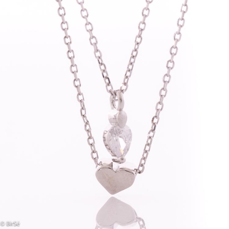 Silver necklace - Double