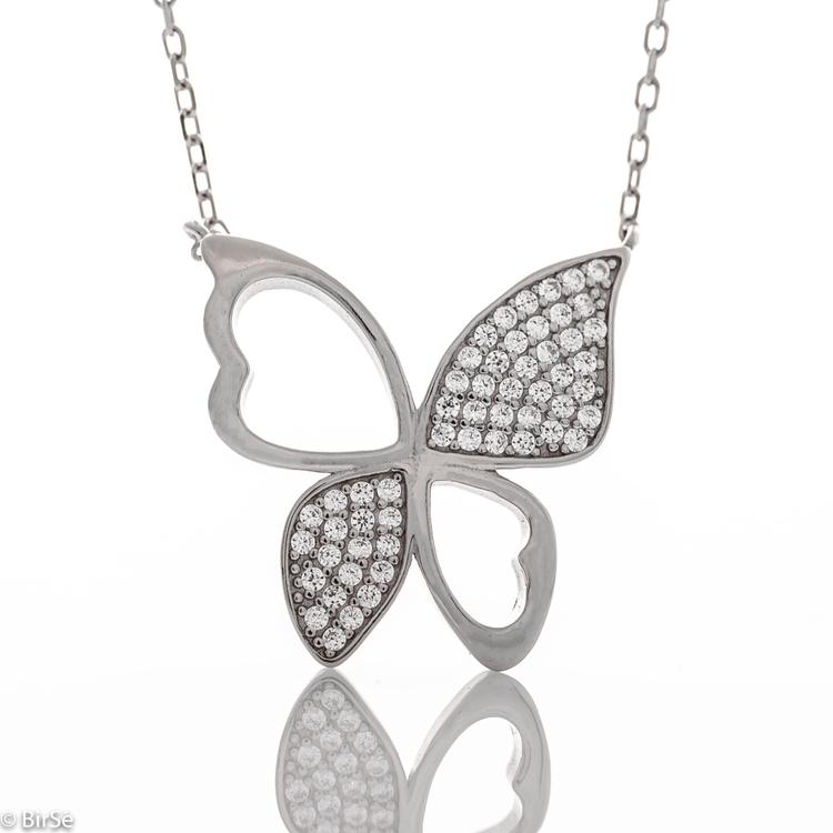 Necklace Silver Butterfly 