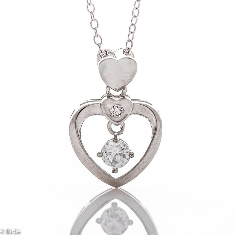 Silver necklace -Gentle Romance 