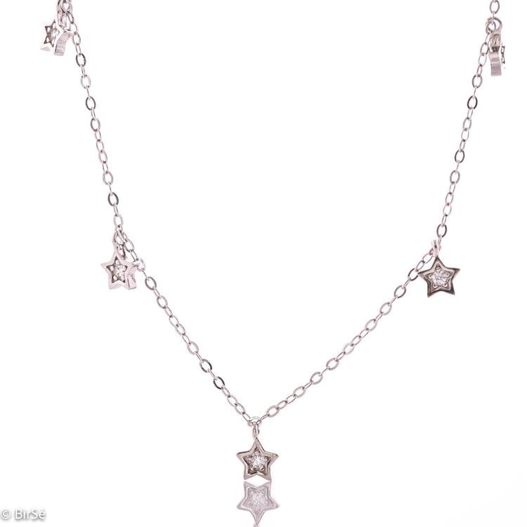 Silver Necklace - Star Rain