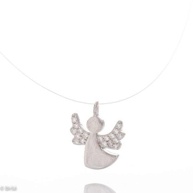 Silver necklace - Corda with Angel