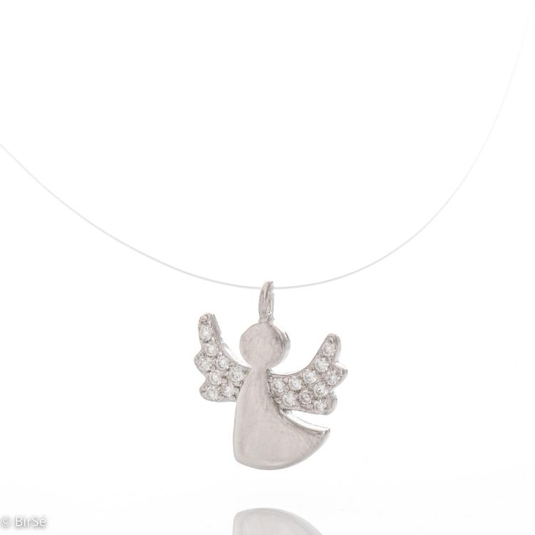 Silver necklace - Corda with Angel