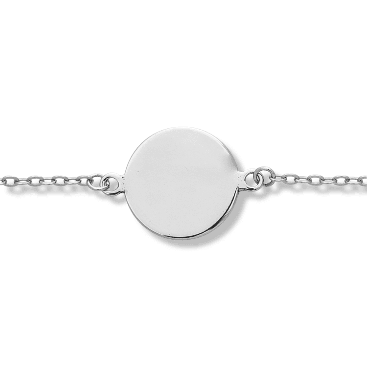 Silver bracelet - Round tile