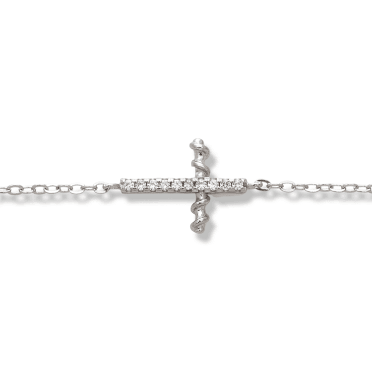 Silver bracelet - Exquisite cross