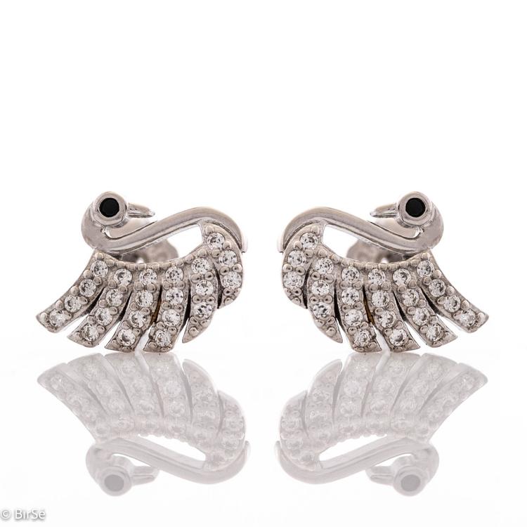 Silver earrings - Doves