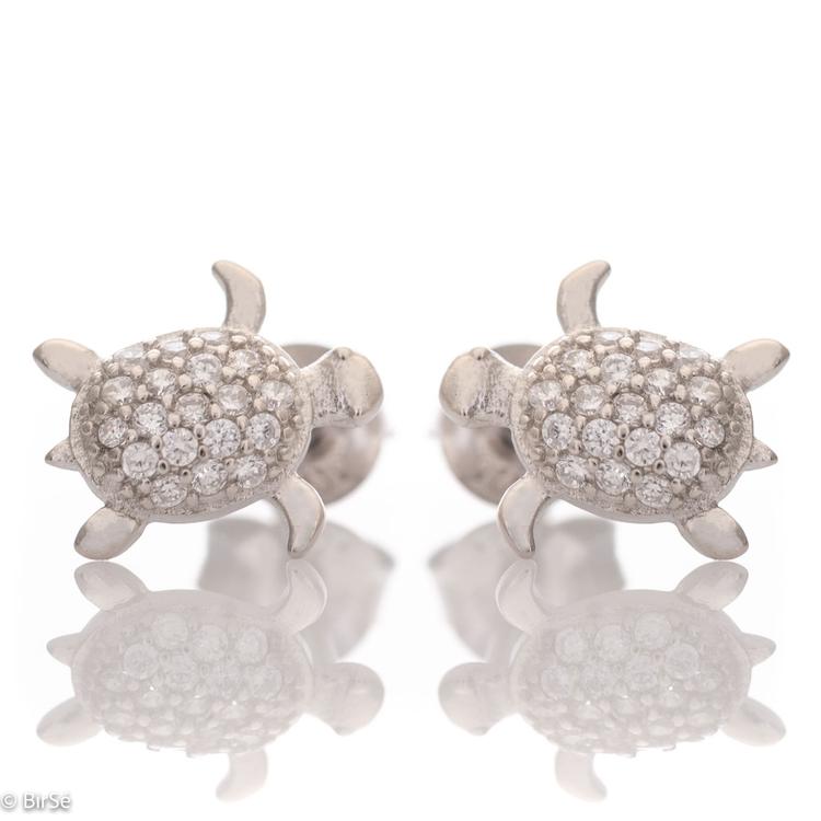 Silver earrings - Turtles