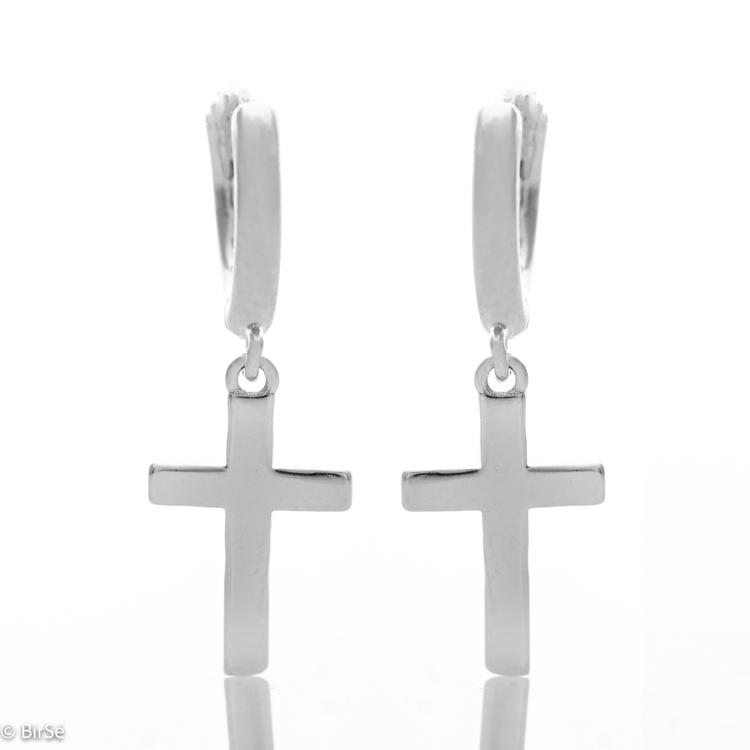 Silver earrings - Crosses