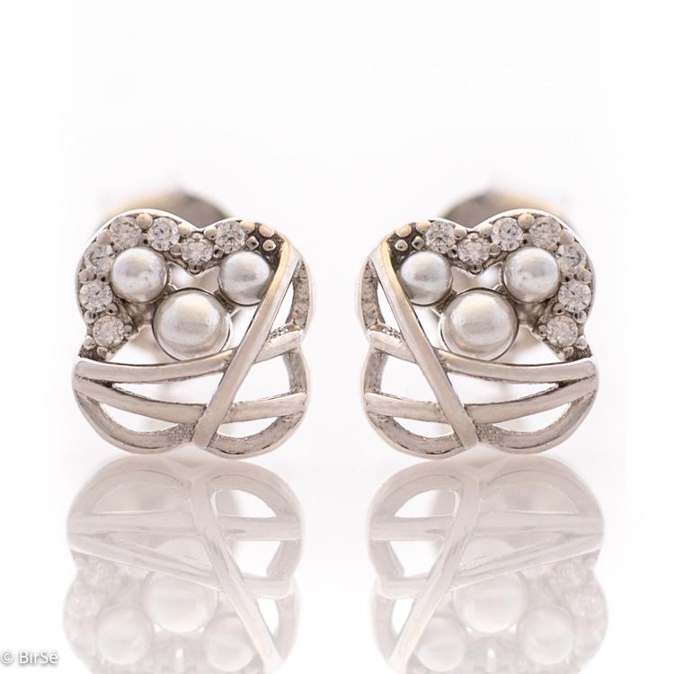 Silver earrings - Pearl tenderness