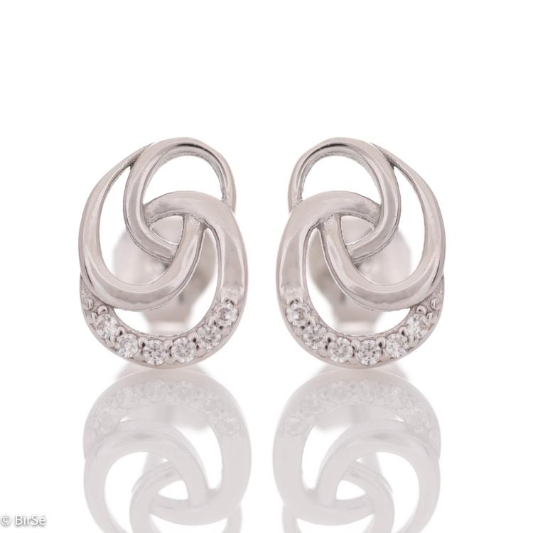 Silver earrings - Roses