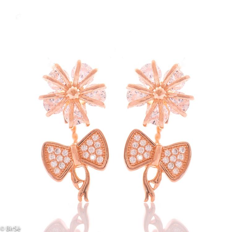 Silver Earrings - Magic Flowers in Pink