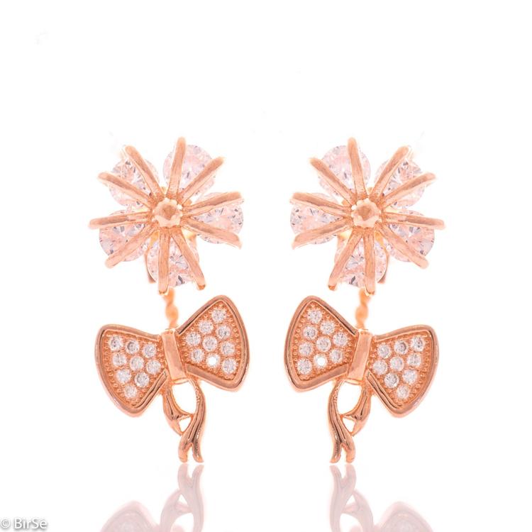 Silver Earrings - Magic Flowers in Pink