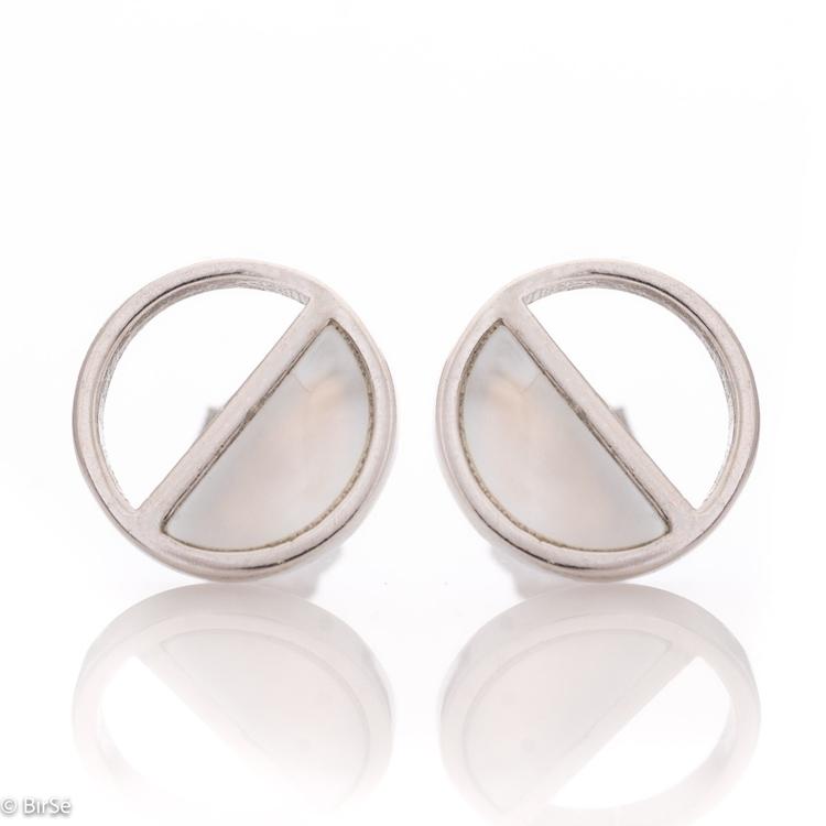 Silver earrings - Mother of pearl