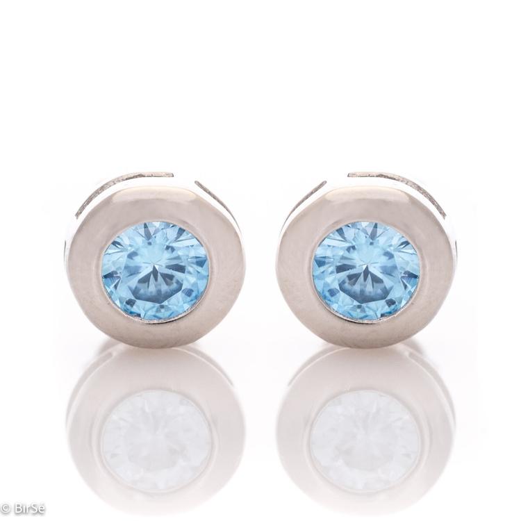 Silver earrings - Blue Radiance