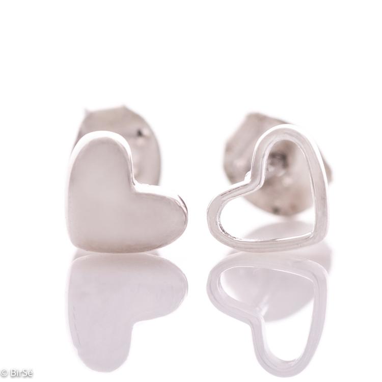 Silver earrings - Heart