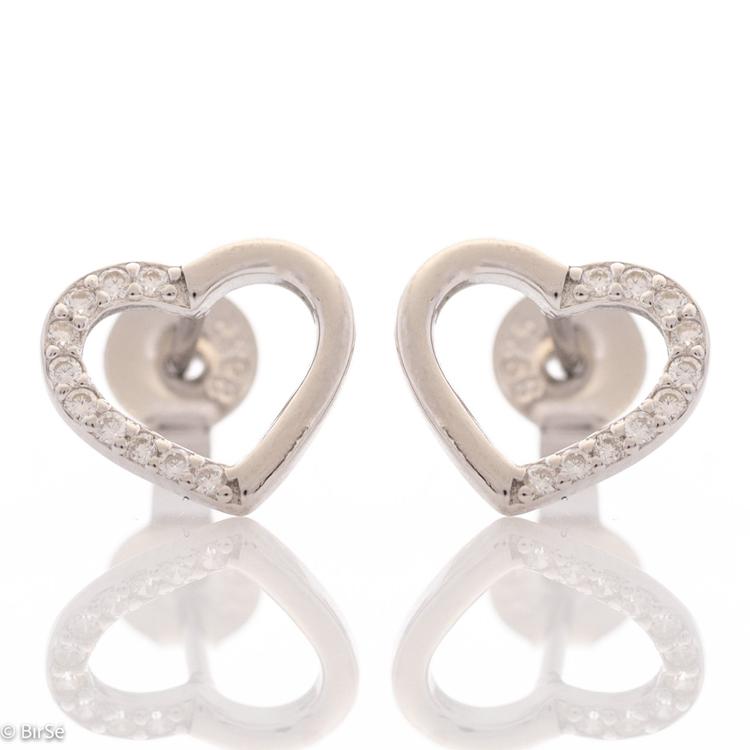 Silver earrings - Heart