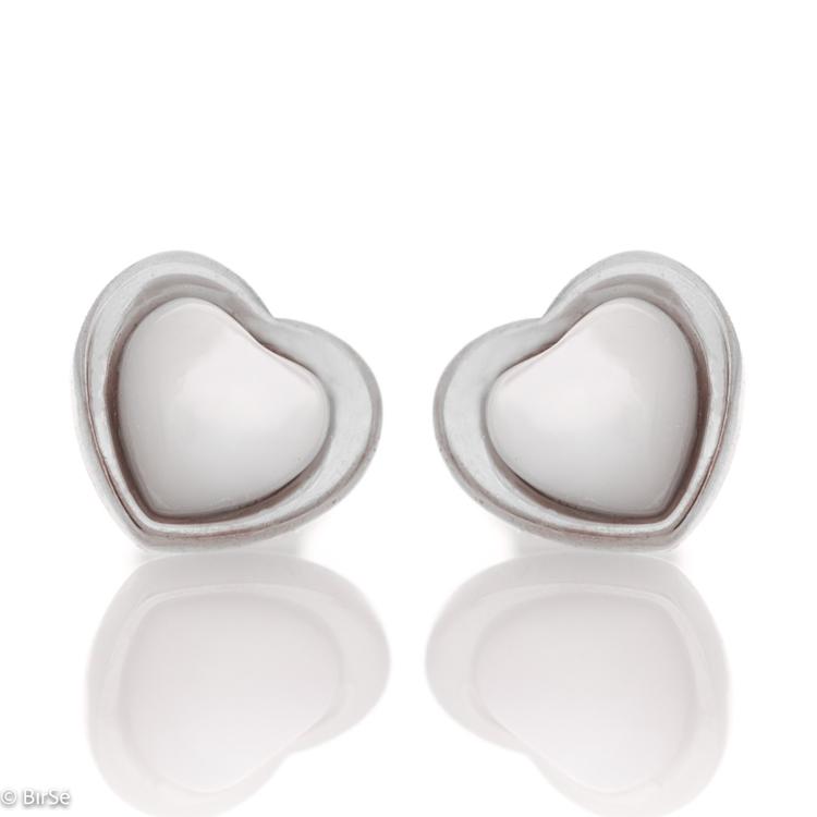 Silver earrings - Exquisite Hearts