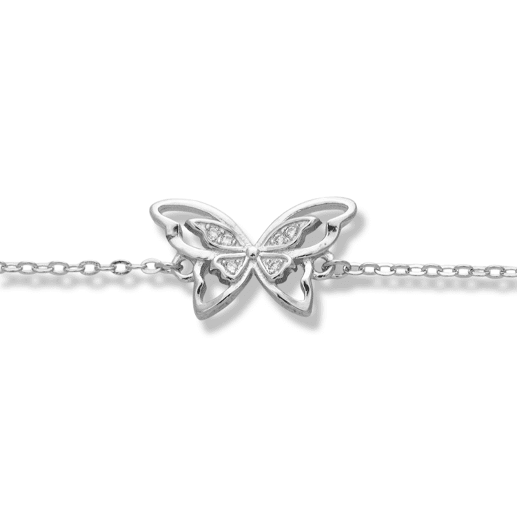 Silver bracelet - Butterfly