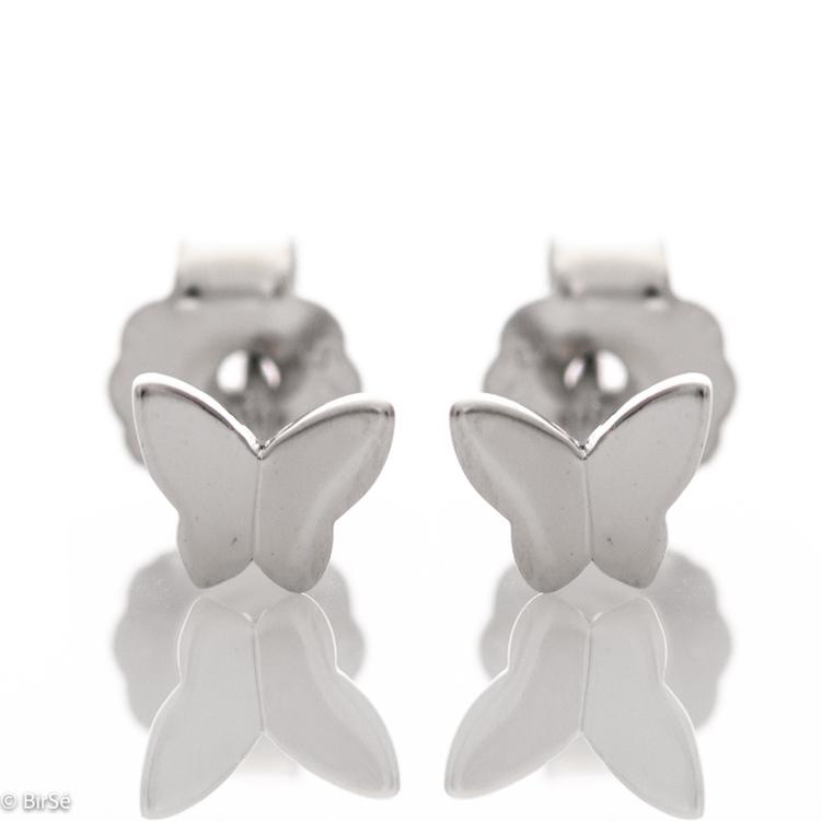 Silver Earrings - Small Butterflies